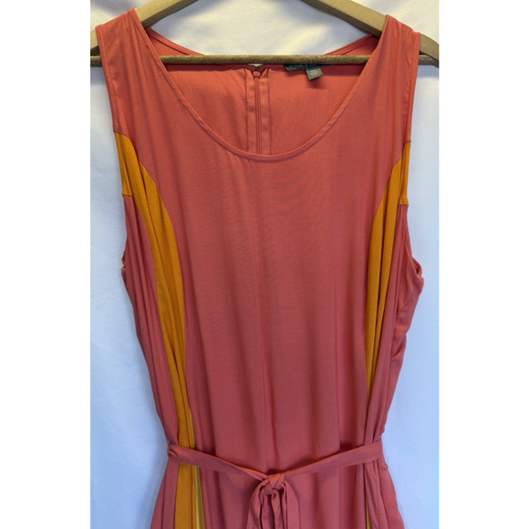 Jessica London Striped Flyaway Fit Flare Maxi Dress Size 18 Plus Belt Flowy Fem - Picture 4 of 13